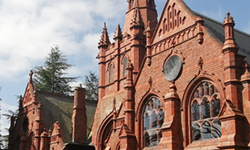 elaborate victorian gateway to the cemetery