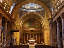 Daylight illuminating the interior of Birmingham Oratory