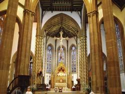 view towards the altar in St Chad's Cathedral